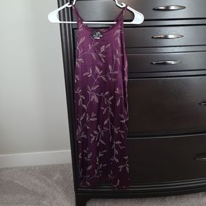 Vintage Purple Sheen Floral Dress